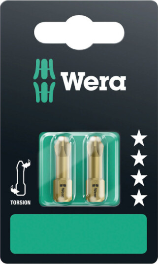 Wera 855/1 Th Sb, 2 Stykker, Pozidriv, 2 X Pz 2X25, Iso 1173-D, 25 Mm, 60 Mm