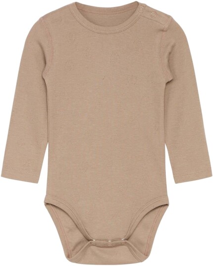 Hust&Claire bambus Hust & Claire Buller body m/hullmønster mocha (62) 62