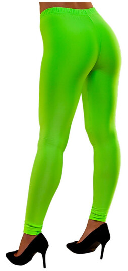 Wicked Costumes Ltd 80-talls Leggings Neongrønne - X-Small/Small