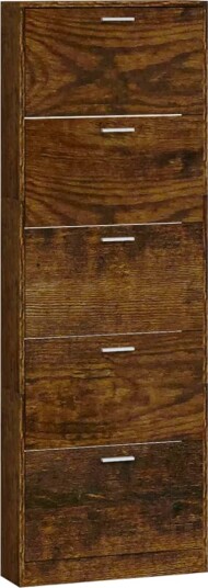 vidaXL Skoskap r?kt eik 59x17x169 cm konstruert tre