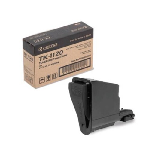 Kyocera TK1120 BK lasertoner - 1T02M70NX0 Original - Svart 3000 sider
