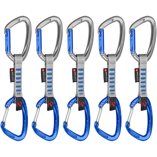 Mammut Crag 5 Pack Indicator / Straight/wire 10 Cm, kortslynge Silver ultramarine