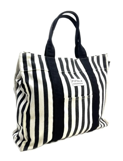 Pipol"s Bazaar Rive Canvas Tote Medi Bw Black ONE SIZE