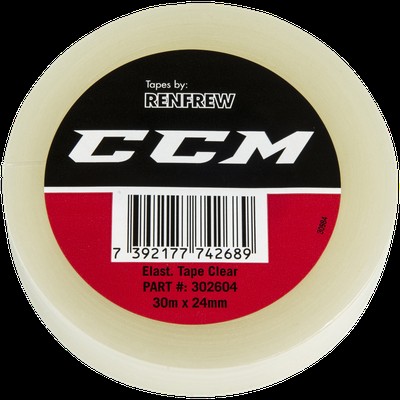 Ccm Clear Shin Tape 2 4 mm X 30 m 23/24, hockeytape (Transparent) 24mm