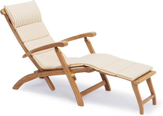 Fritz Hansen - Barriere Deck Chair Cushion, Golden Yellow Stripe - Utendørs Puter Og Dyner - Skagerak Design Team - Gul Fritz Hansen - Barriere Deck Chair Cushion, Golden Yellow Stripe - Utendørs Puter Og Dyner - Skagerak Design Team - Gul