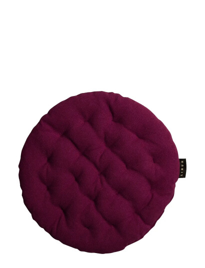 LINUM Pepper Seat Cushion   Burgundy   Ø 37 CM
