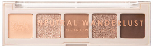 MUA Makeup Academy Eyeshadow Palette 5 Shades Neutral Wanderlust