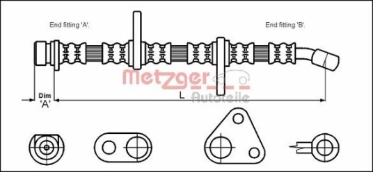 Bremseslange METZGER 4113500