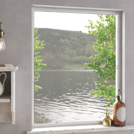 Insektskjerm for vindu hvit 80x100 cm