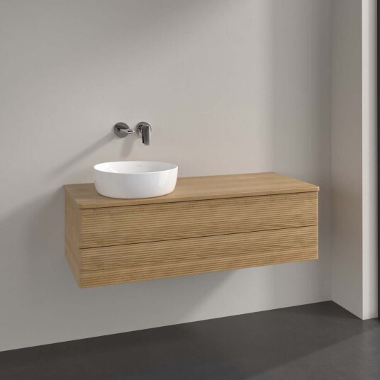 Villeroy & Boch  Antao Servantskap med 2 skuffer 120x50x36 cm m/lys Eik