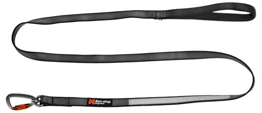 Non-Stop Dogwear Flyttebånd 1,5m Svart 15mm - Holdbart Hundekobbel
