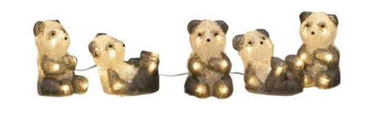 KONSTSMIDE AKRYL PANDABJØRNSETT 5 X 8 LED 6234-103
