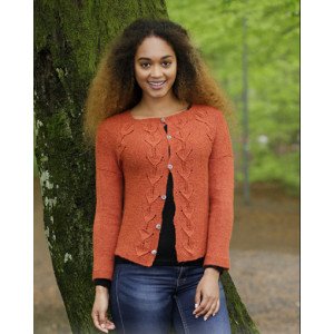 Autumn Vines Cardigan by DROPS Design Jakke Strikkeoppskrift str. S  Small