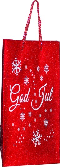 Inter Agenturer Ab Gavepose Rød Glitter God Jul 13 x 34 cm 67545 Inter Agenturer Ab Gavepose Rød Glitter God Jul 13 x 34 cm 67545
