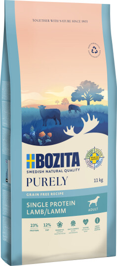 Bozita Purely Adult Hundemat med Lam - 11 kg - Tørrfôr for Voksne Hunder