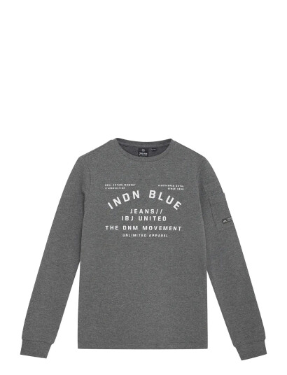 Indian Blue Jeans T Shirt Longsleeve Indian Blue Grey 110 Indian Blue Jeans T Shirt Longsleeve Indian Blue Grey 110