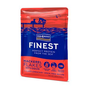 Fish4Dogs Våtfor Hund Finest Flakes Makrell Og Akkar 100 Gram