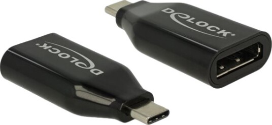 Delock Video Adapter Usb C Hann Til Displayport Hunn Displayport Alt Modus Støtte For 4K 60 Hz 3840 X 2160 Svart