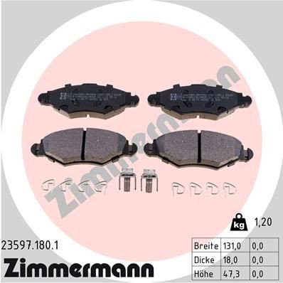 Bremseklosser ZIMMERMANN 23597.180.1 Bremseklosser ZIMMERMANN 23597.180.1
