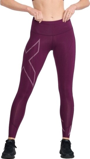 2XU Women's Light Speed Mid-Rise Compression Tights XS, Beet/Beet Reflective 2XU Women's Light Speed Mid-Rise Compression Tights XS, Beet/Beet Reflective