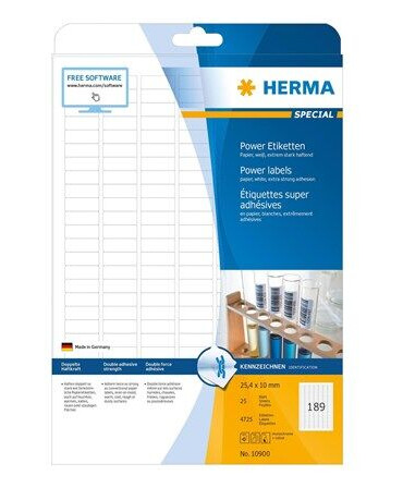 HERMA labels - matte - 4725 label(s) - 25.4 x 10 mm HERMA labels - matte - 4725 label(s) - 25.4 x 10 mm