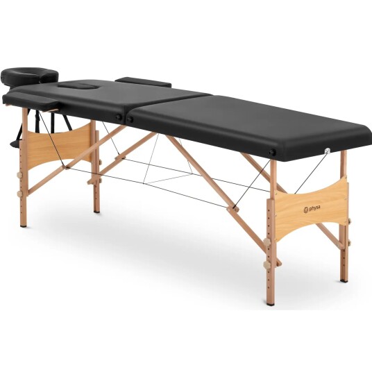 physa Sammenleggbart massasjebord ekstra bredt (70 cm) skråstilt fotstøtte bøketre svart 10040589 physa Sammenleggbart massasjebord ekstra bredt (70 cm) skråstilt fotstøtte bøketre svart 10040589