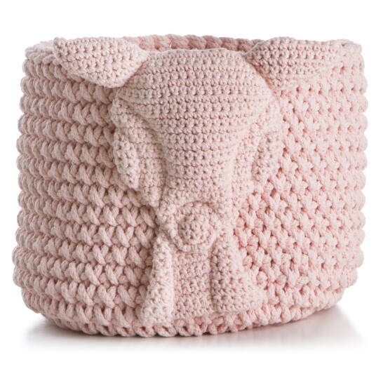 Enjoy Design Kurv strikket rosa "sau" H:30 Ø30cm