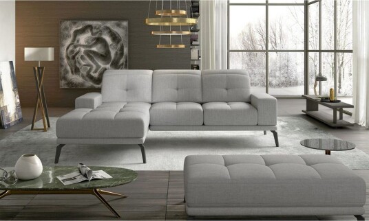 Hjørnesofa Eltap Torrense 265x175x98 cm Sawana 21 Grå Venstre
