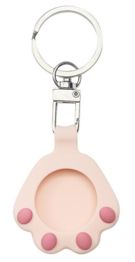 Hurtel AirTag Cat Paw Deksel Silikon - Rosa