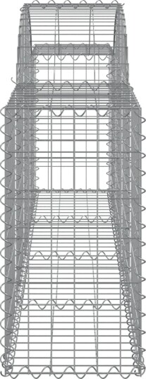 vidaXL Gabionkurver buede 9 stk 200x30x60/80 cm galvanisert jern