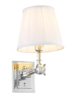 Vegglampe Wentworth, nikkel/hvit Vegglampe Wentworth, nikkel/hvit
