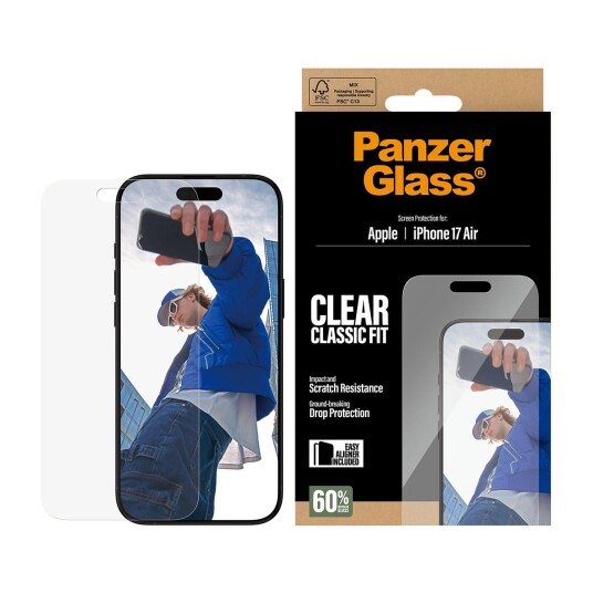 PanzerGlass iPhone Air Skjermbeskytter med EasyAligner - Classic Fit PanzerGlass iPhone Air Skjermbeskytter med EasyAligner - Classic Fit