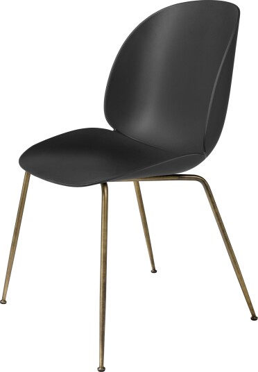 Gubi Beetle Spisestol Konisk Base Antikk Messing/ Sort