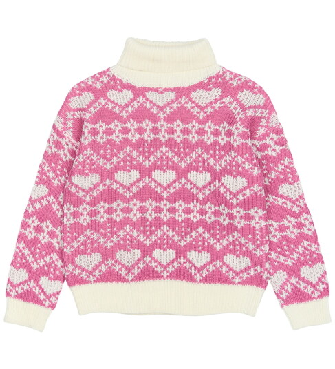 The New Tnperline Jacquard Pullover - Pink - 158/164