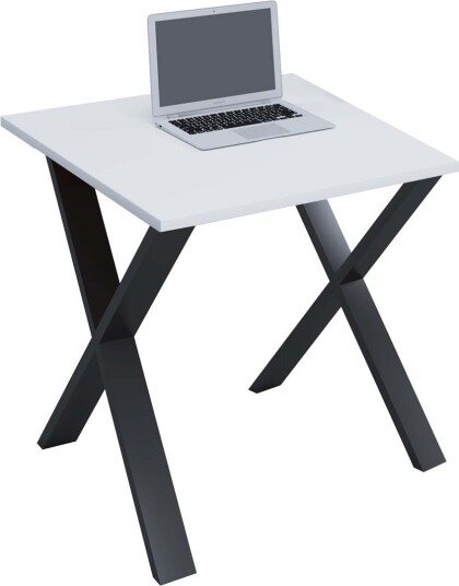 LonaX skrivebord 80x50cm hvit, svart.
