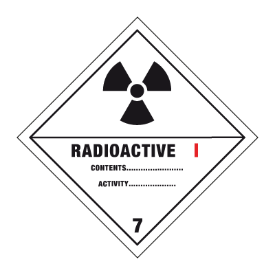 Jo Safety Fareseddel klasse 7A 250 x mm Selvklebende vinyl Radioaktivt materiale 132306