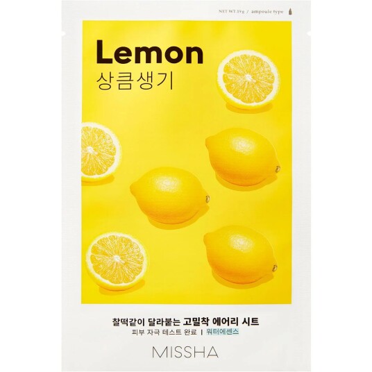 MISSHA Airy Fit Sheet Mask (Lemon) 19 g K Beauty Masker
