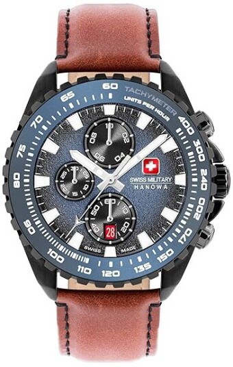 Swiss Military Hanowa Herreklokke SMWGC0001831 Hanowa Blå/Lær Ø45