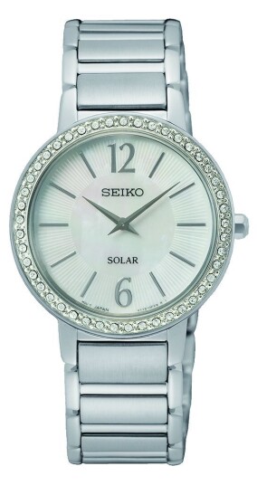 Seiko Dameklokke SUP467P1 Solar Hvit/Stål Ø30 mm