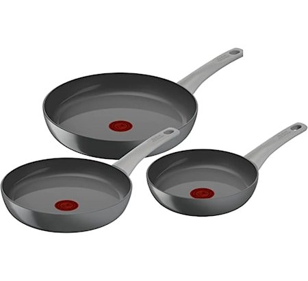 Renew ON 3 deler stekepanner 20, 24 og 28 cm grå
