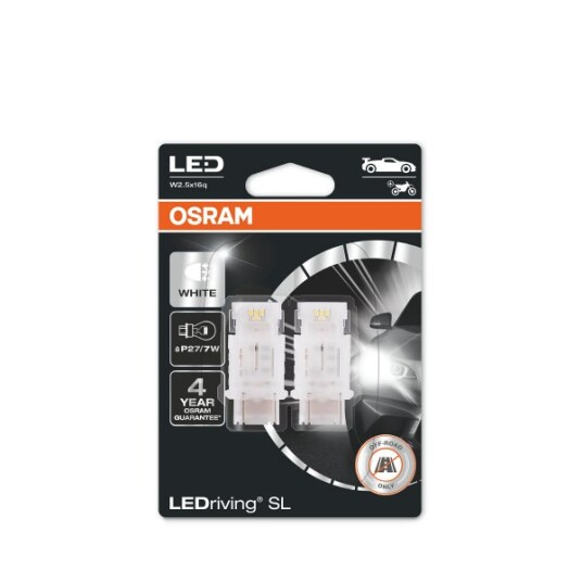 LED pære OSRAM LEDriving SL 6000K T25 P27/7W 2 stk.