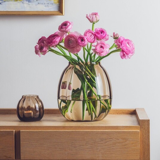 Hadeland Glassverk Ella Vase 220mm Kakao