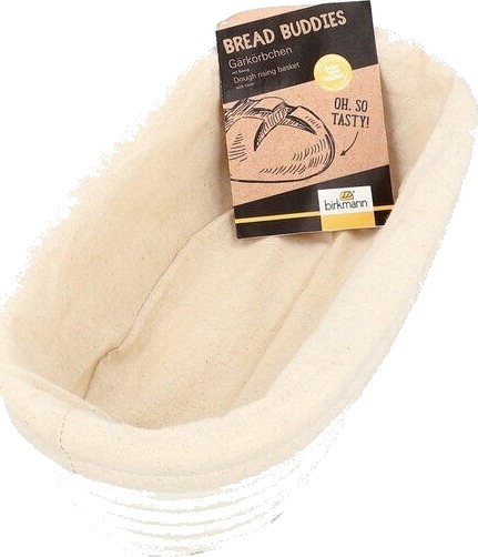 Birkmann Bread Buddies hevekurv avlang med bomullsklut 30x14 cm