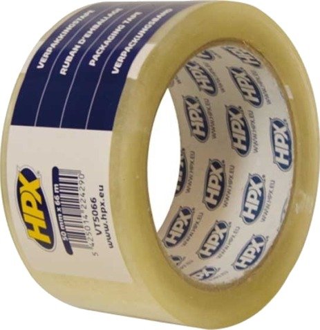 Hpx Pakketape Klar 50Mm X 66M (1Rl)