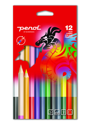 Penol Colour pencils Jumbo Duo x12