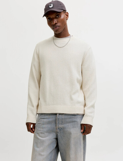 Jack & Jones Jornorrebro Catskills Knit Crew Neck Sn White XL Jack & Jones Jornorrebro Catskills Knit Crew Neck Sn White XL