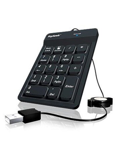 Keysonic ACK-118 Numpad med USB-tilkobling og IP64 beskyttelse - Svart
