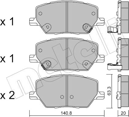 Bremseklosser METELLI 22 1001 0