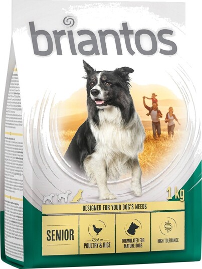 Briantos Tørrfôr Senior Med Fjærkre Og Ris 1 kg