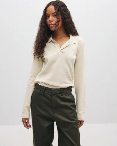 Carhartt WIP Hvit W' L/S Dora Polo